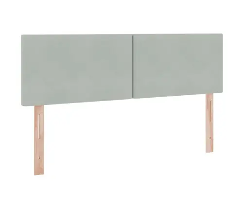 Glabāšanas Gulta Ar Matraci Gaiši Pelēks 140 X 190 Cm Samts Vidaxl