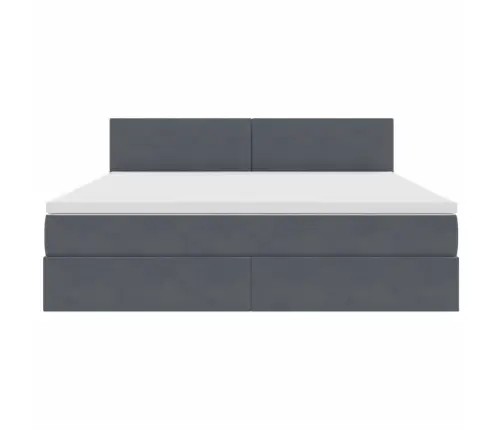 Laos Voodi Madratsiga Peaga Tumehall 160 X 200 Cm Samet