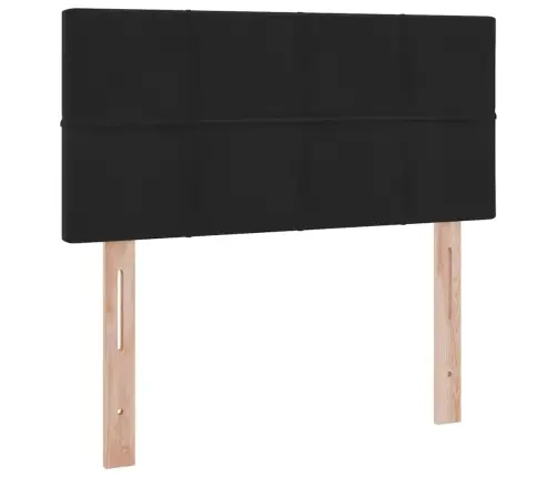 Saugos Lova Su Čiužiniu Su Saugykla Juoda 100 X 200 Cm Aksomas