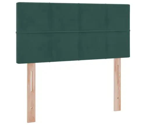 Glabāšanas Gulta Ar Matraci Tumši Zaļš 100 X 200 Cm Samts Vidaxl