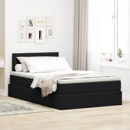 Glabāšanas Gulta Ar Matraci Melna 120 X 190 Cm Samts Vidaxl Glabāšanas Gulta Ar Matraci Melna 120 X 190 Cm Samts Vidaxl