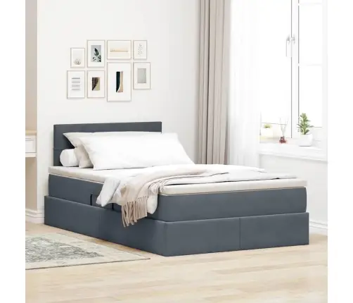 Laos Voodi Madratsiga Peaga Tumehall 120 X 200 Cm Samet