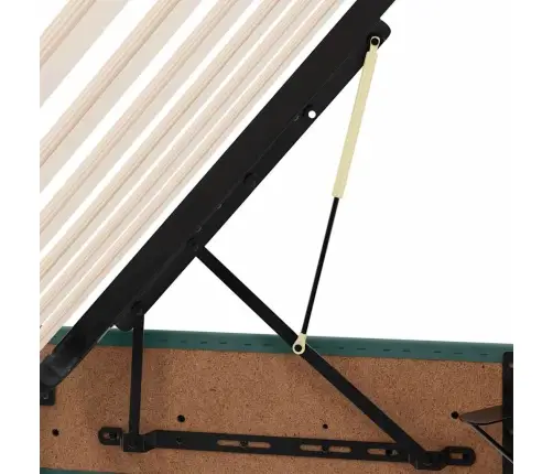 Laos Voodi Madratsiga Peaga Tume Rohelise 120 X 200 Cm Samet
