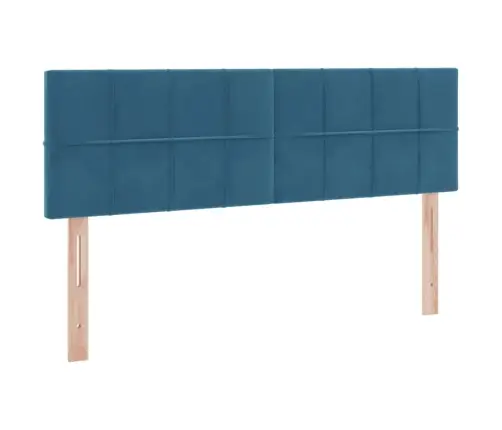 Laos Voodi Madratsiga Peaga Tumesinine 140 X 190 Cm Samet
