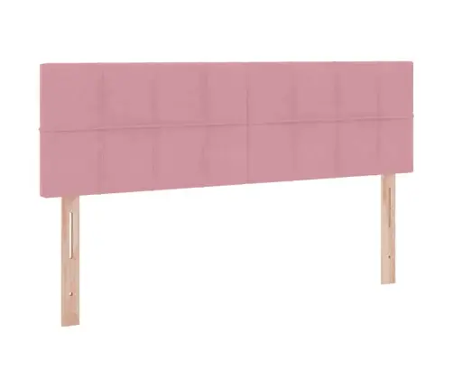 Glabāšanas Gulta Ar Matraci Rozā 140 X 190 Cm Samts Vidaxl