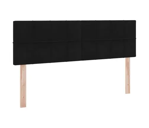 Glabāšanas Gulta Ar Matraci Melna 140 X 200 Cm Samts Vidaxl