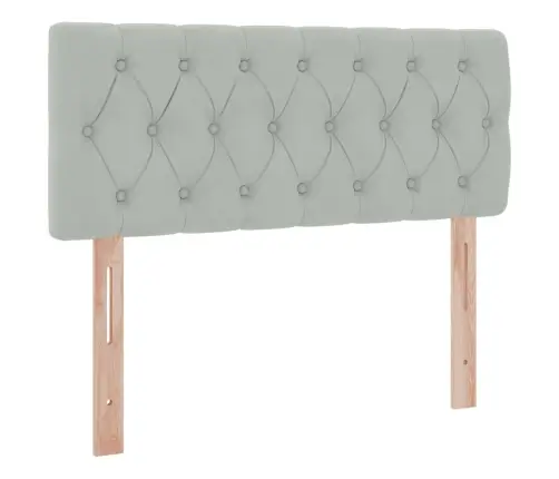 Laos Voodi Madratsiga Peaga Helehall 120 X 200 Cm Samet