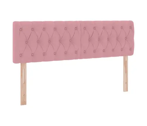 Glabāšanas Gulta Ar Matraci Rozā 140 X 190 Cm Samts Vidaxl