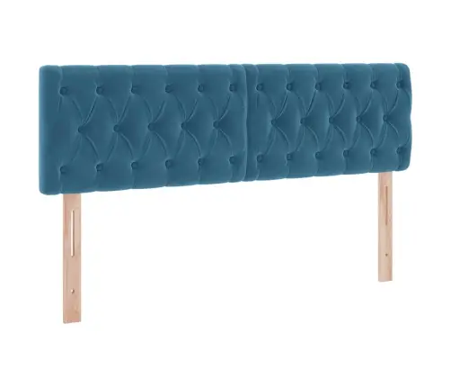 Glabāšanas Gulta Ar Matraci Tumši Zils 140 X 200 Cm Samts Vidaxl