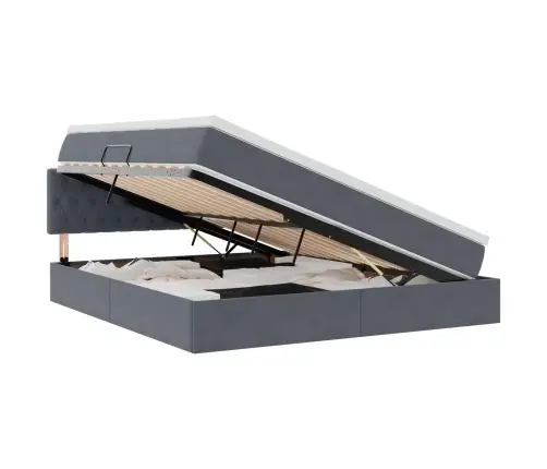 Laos Voodi Madratsiga Peaga Tumehall 180 X 200 Cm Samet