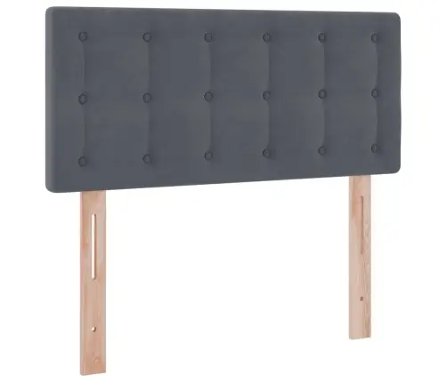 Glabāšanas Gulta Ar Matraci Tumši Pelēks 90 X 190 Cm Samts Vidaxl