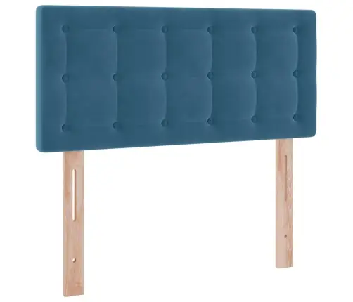 Laos Voodi Madratsiga Peaga Tumesinine 90 X 190 Cm Samet