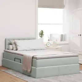 Glabāšanas Gulta Ar Matraci Gaiši Pelēks 120 X 190 Cm Samts Vidaxl Glabāšanas Gulta Ar Matraci Gaiši Pelēks 120 X 190 Cm Samts Vidaxl