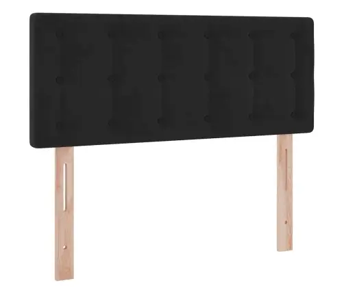 Laos Voodi Madratsiga Peaga Must 120 X 190 Cm Samet