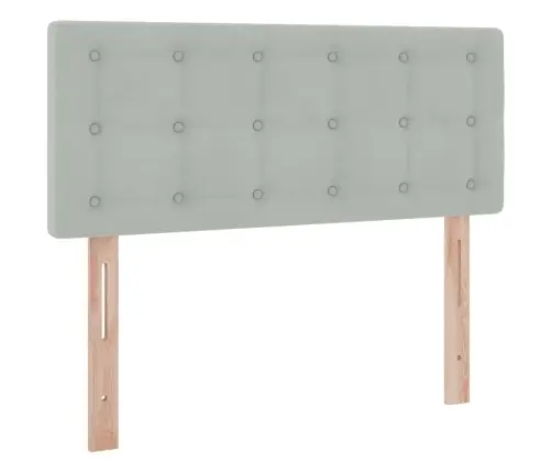 Laos Voodi Madratsiga Peaga Helehall 120 X 200 Cm Samet