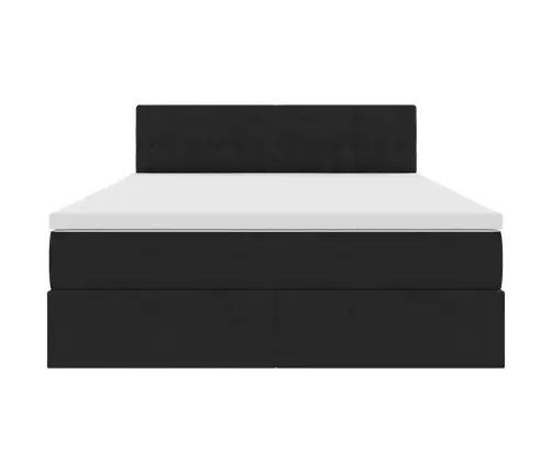 Glabāšanas Gulta Ar Matraci Melna 140 X 200 Cm Samts Vidaxl