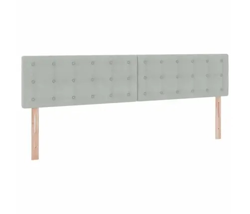 Laos Voodi Madratsiga Peaga Helehall 200 X 200 Cm Samet