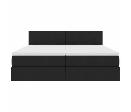 Glabāšanas Gulta Ar Matraci Melna 180 X 200 Cm Mākslīgā Āda Vidaxl