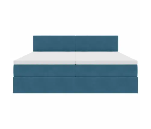 Glabāšanas Gulta Ar Matraci Tumši Zils 90 X 200 Cm Vidaxl