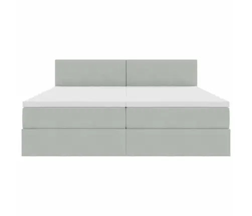 Glabāšanas Gulta Ar Matraci Gaiši Pelēks 100 X 200 Cm Vidaxl