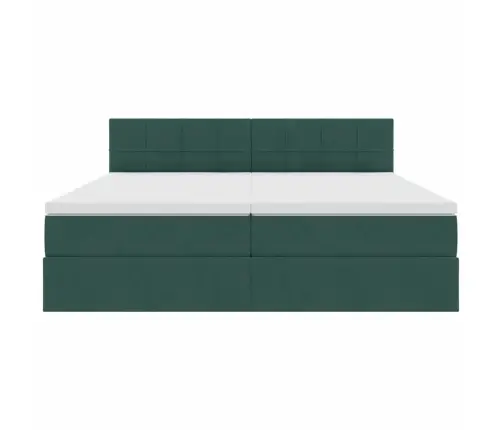 Glabāšanas Gulta Ar Matraci Tumši Zaļš 100 X 200 Cm Vidaxl