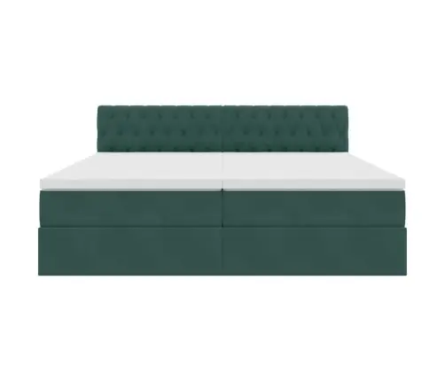 Glabāšanas Gulta Ar Matraci Tumši Zaļš 90 X 200 Cm Vidaxl