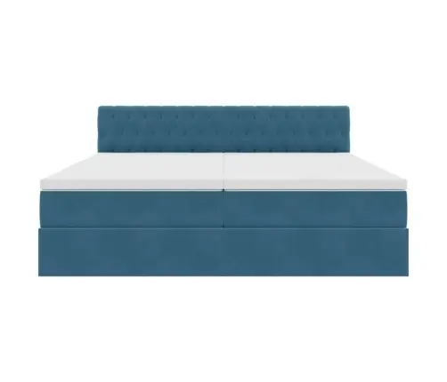 Glabāšanas Gulta Ar Matraci Tumši Zils 90 X 200 Cm Vidaxl