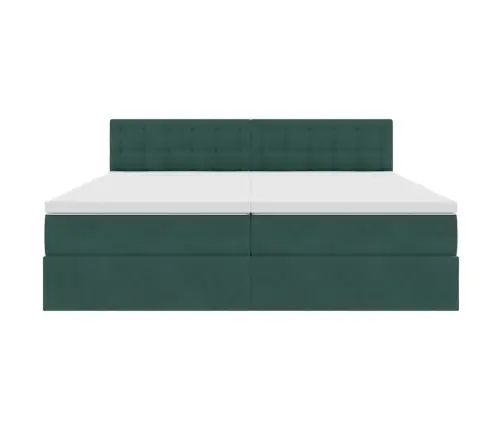 Glabāšanas Gulta Ar Matraci Tumši Zaļš 90 X 200 Cm Vidaxl