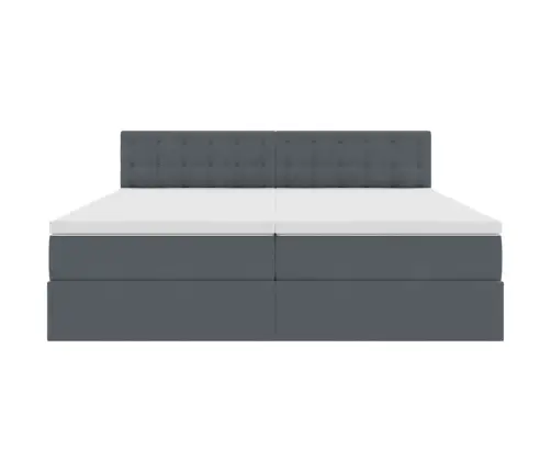 Glabāšanas Gulta Ar Matraci Tumši Pelēks 100 X 200 Cm Vidaxl