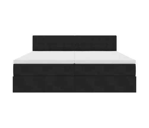 Laos Voodi Madratsiga Peaga Ladustamisega Must 100 X 200 Cm