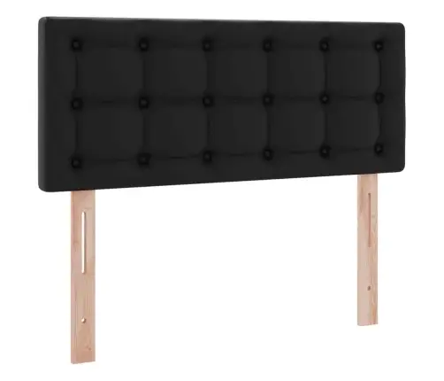 Gulta Ar Led Sloksnes Lukturiem Melna 120 X 200 Cm Pvc Vidaxl