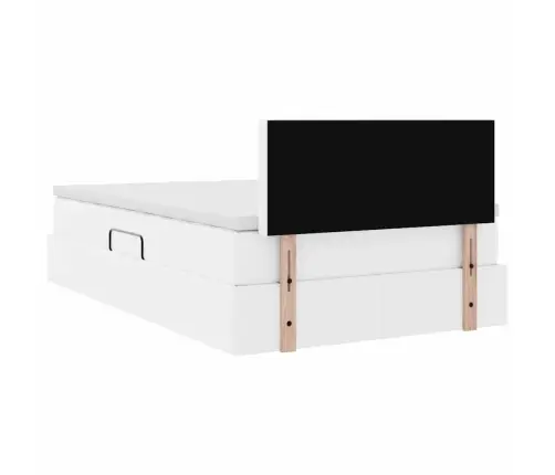 Lova Su Daiktų Laikymo Vieta Ir Led Švari Balta 120 X 200 Cm