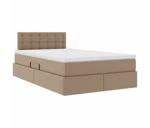 Gulta Ar Led Sloksnes Lukturiem Kafija 120 X 200 Cm Pvc Vidaxl