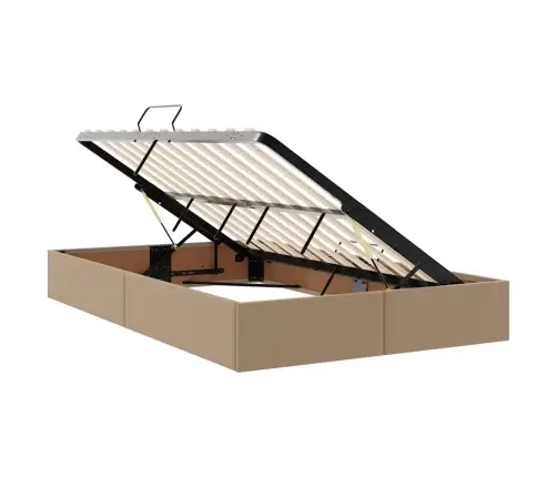 Gulta Ar Led Sloksnes Lukturiem Kafija 120 X 200 Cm Pvc Vidaxl