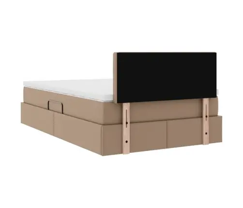 Gulta Ar Led Sloksnes Lukturiem Kafija 120 X 200 Cm Pvc Vidaxl