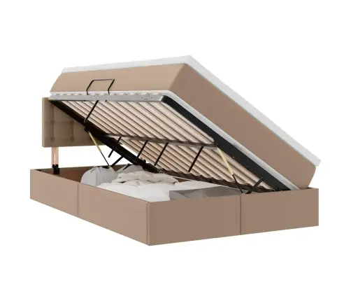Gulta Ar Led Sloksnes Lukturiem Kafija 120 X 200 Cm Pvc Vidaxl