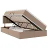 Gulta Ar Led Sloksnes Lukturiem Kafija 120 X 200 Cm Pvc Vidaxl
