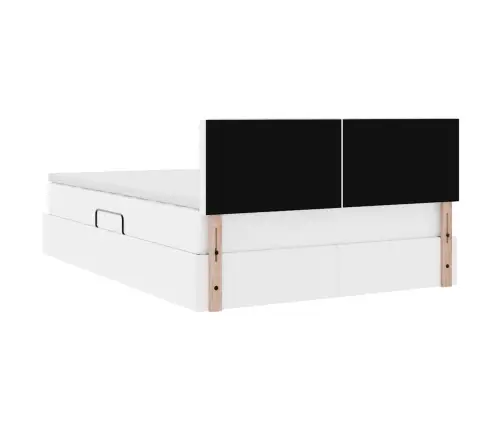 Lova Su Daiktų Laikymo Vieta Ir Led Švari Balta 140 X 190 Cm