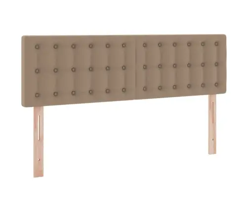 Gulta Ar Led Sloksnes Lukturiem Kafija 140 X 190 Cm Pvc Vidaxl