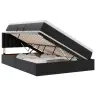Lova Su Daiktų Laikymo Vieta Ir Led Juoda 140 X 200 Cm