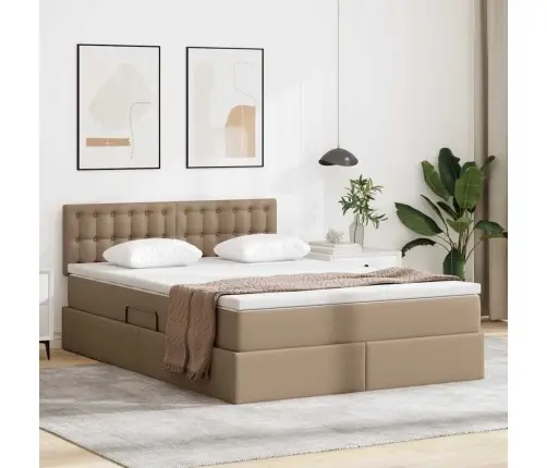 Lova Su Daiktų Laikymo Vieta Ir Led Kapučino 140 X 200 Cm