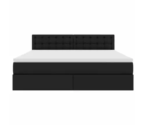 Lova Su Daiktų Laikymo Vieta Ir Led Juoda 160 X 200 Cm