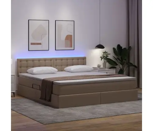 Lova Su Daiktų Laikymo Vieta Ir Led Kapučino 160 X 200 Cm