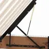 Gulta Ar Led Sloksnes Lukturiem Gaiši Pelēks 200 X 200 Cm Pvc Vidaxl
