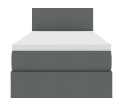 Led-Valgusega Hoiuvoodi Madratsiga Tumehall 90 X 190 Cm Kangas