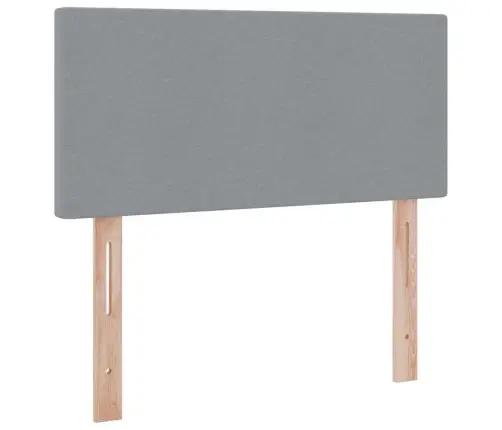 Led-Valgusega Hoiuvoodi Madratsiga Helehall 100 X 200 Cm Kangas