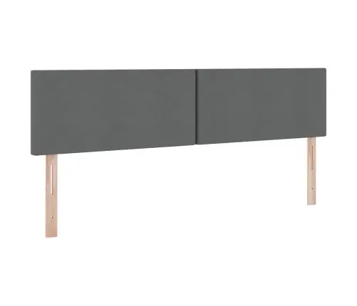 Gulta Ar Galvas Klāju Tumši Pelēks 160 X 200 Cm Audums Vidaxl