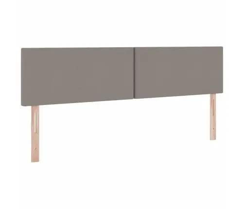 Gulta Ar Led Sloksnes Lukturiem Pelēkbrūna 180 X 200 Cm Audums Vidaxl