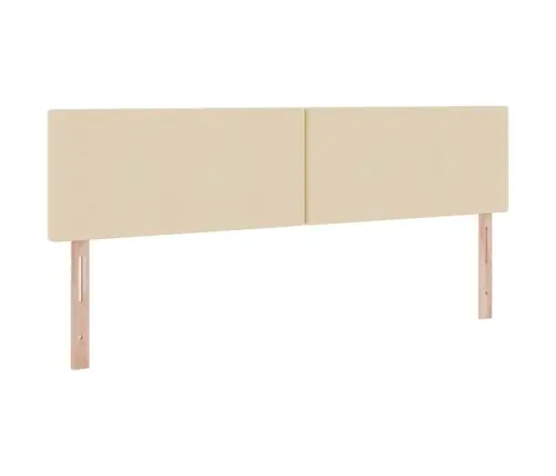 Gulta Ar Led Sloksnes Lukturiem Krēms 180 X 200 Cm Audums Vidaxl