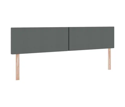 Gulta Ar Galvas Klāju Tumši Pelēks 200 X 200 Cm Audums Vidaxl
